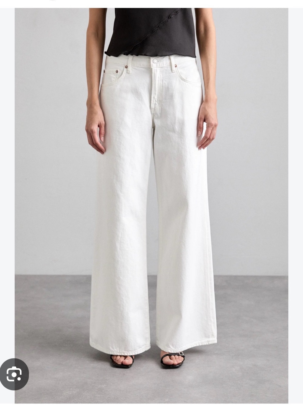 Agolde White Wide-Leg Jeans Clara Marshmallow sz 29